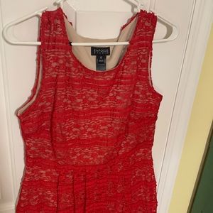 Enfocus studio red lace knee-length dress size 12